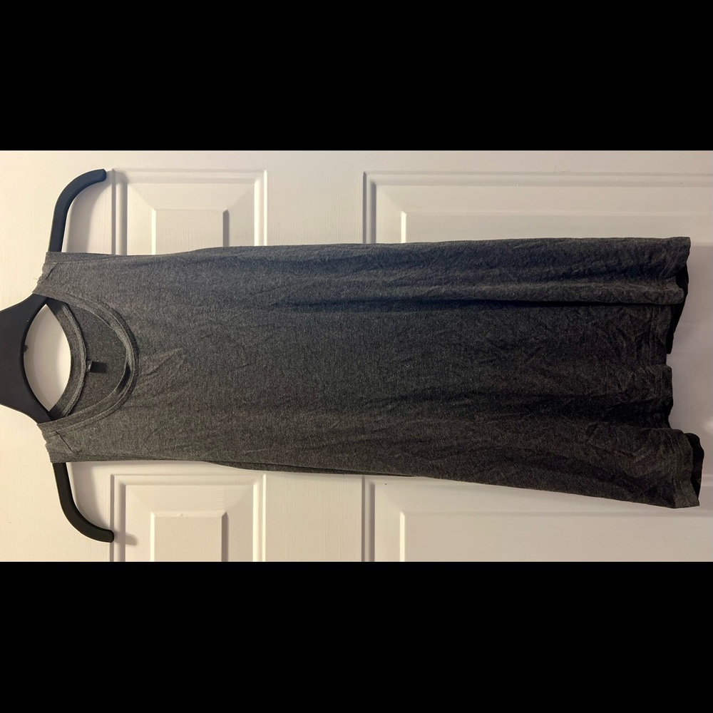 Gray Workout Tank with pleating